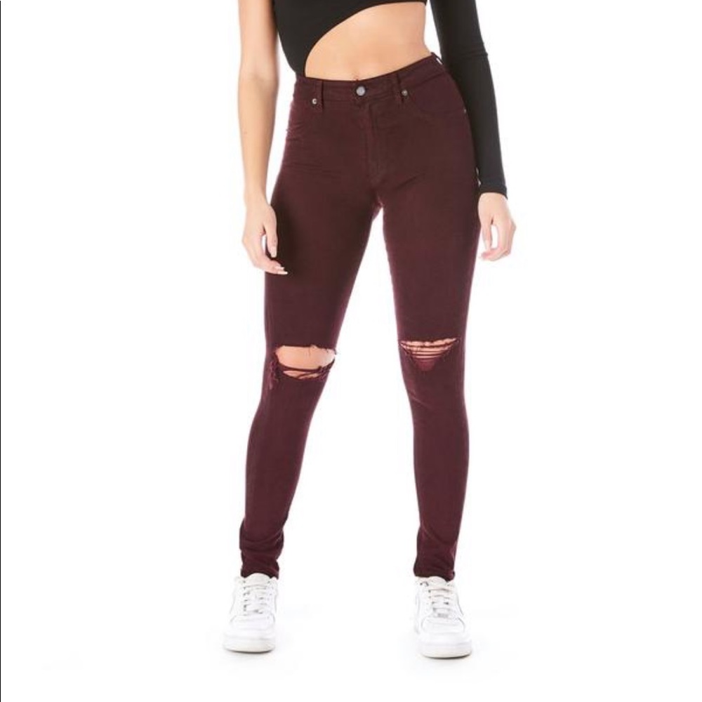Red carmar/ LF skinny jeans